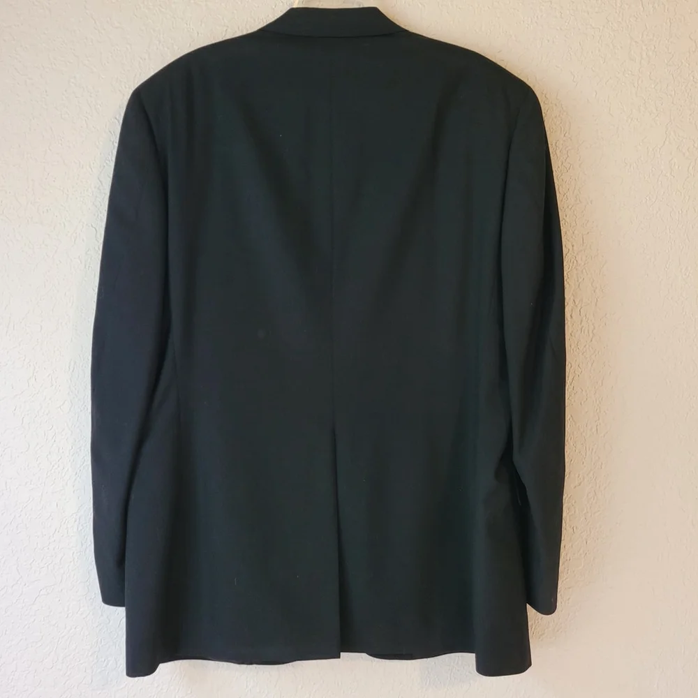 HART SCHAFFNER MARX Classic Black Golde 2-Button Single Rear Vent Blazer - 44L.